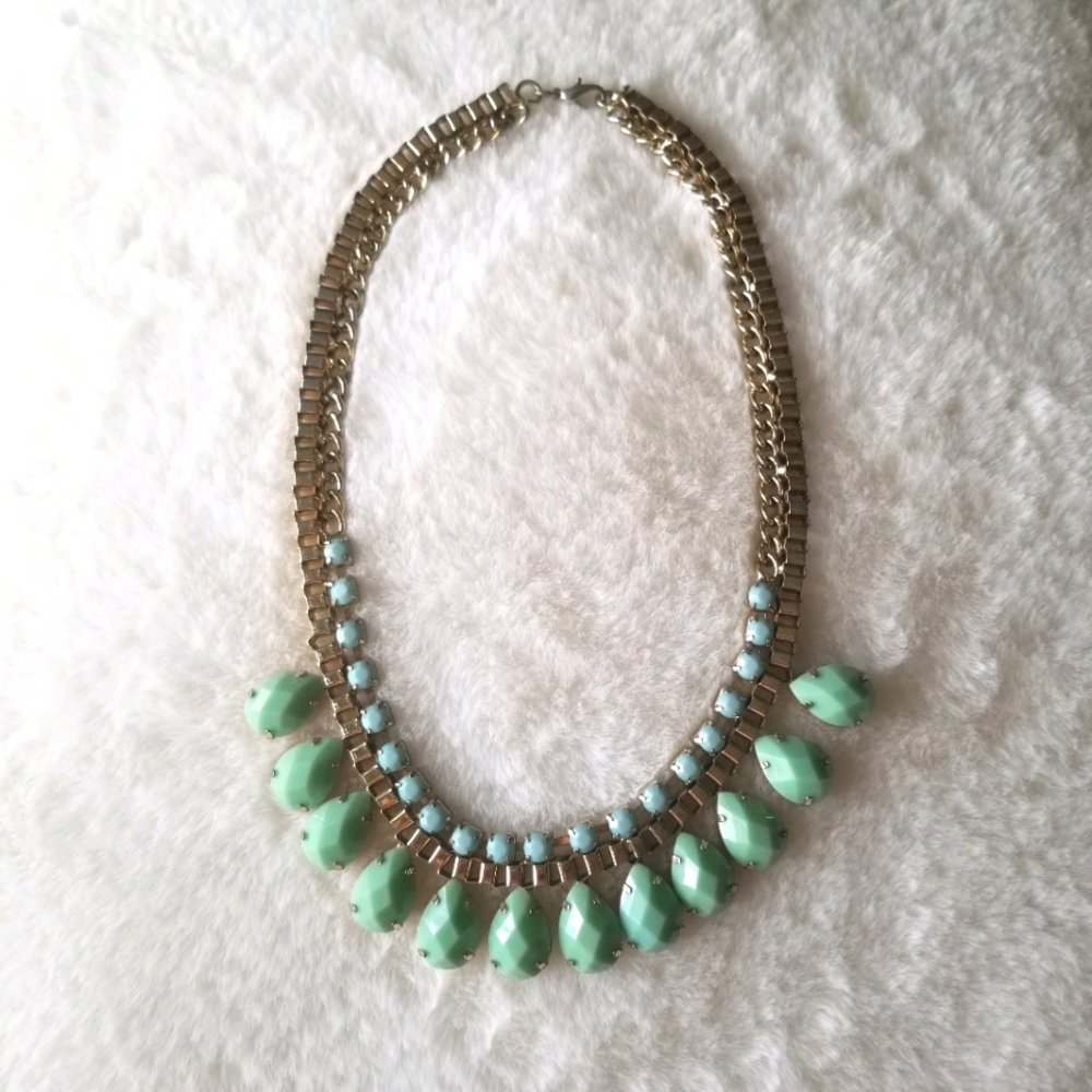 Mint & Gold Necklace